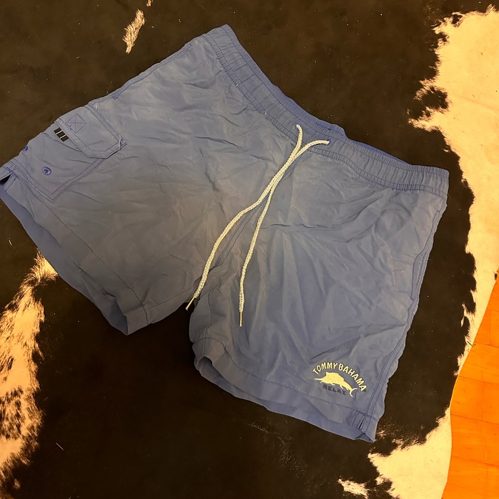 Mens Tommy Bahama blue vintage men’s swim shorts size large